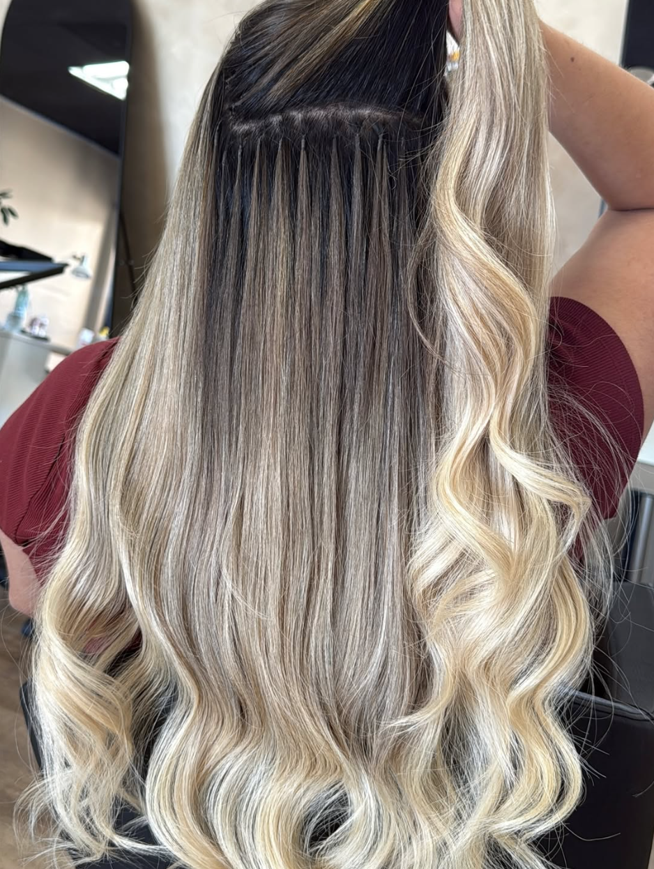 Extension bond application close up